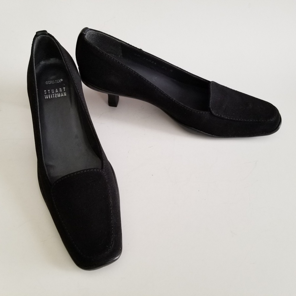 Stuart Weitzman Black Waterproof Gore-Tex Pumps
